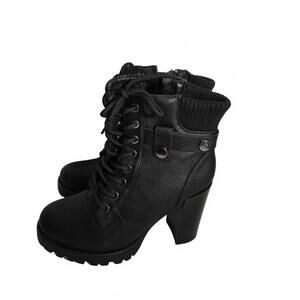 Boots / Black Heeled Ankle Boots / Women's 7.5 / Dream Pairs / New